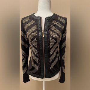 Zip up top with gold accent